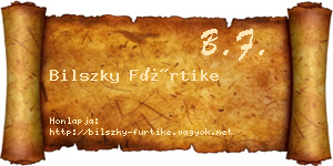 Bilszky Fürtike névjegykártya